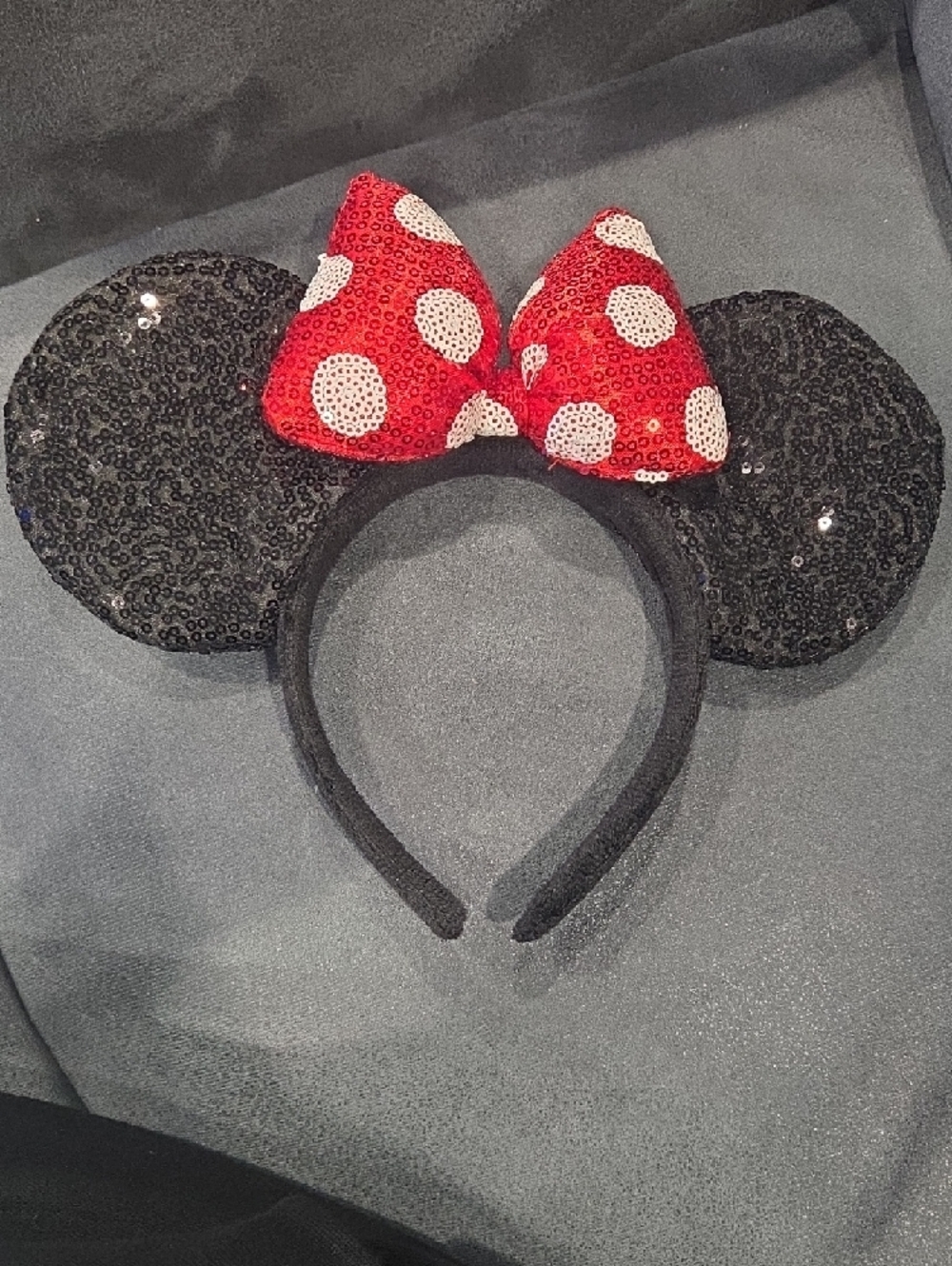 Plush Sequin Mouse Ears Headband - Picture 7 of 8